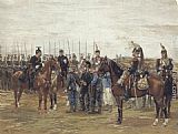 A French Cavalry Officer Guarding Captured Bavarian Soldiers by Jean Baptiste Edouard Detaille